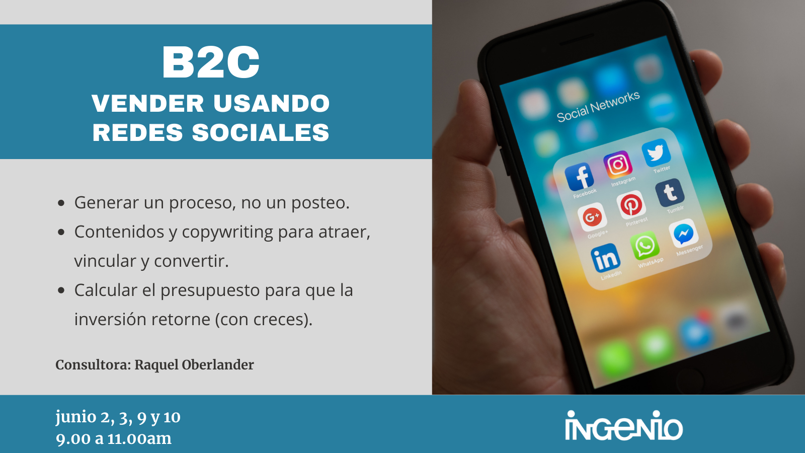 Taller B2C Vender usando Redes Sociales