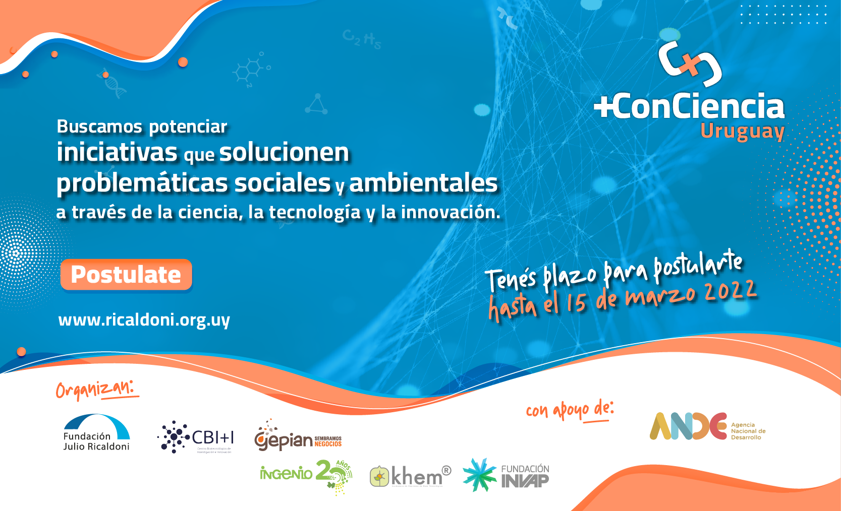 Llamado para postular al Programa +ConCiencia Uruguay