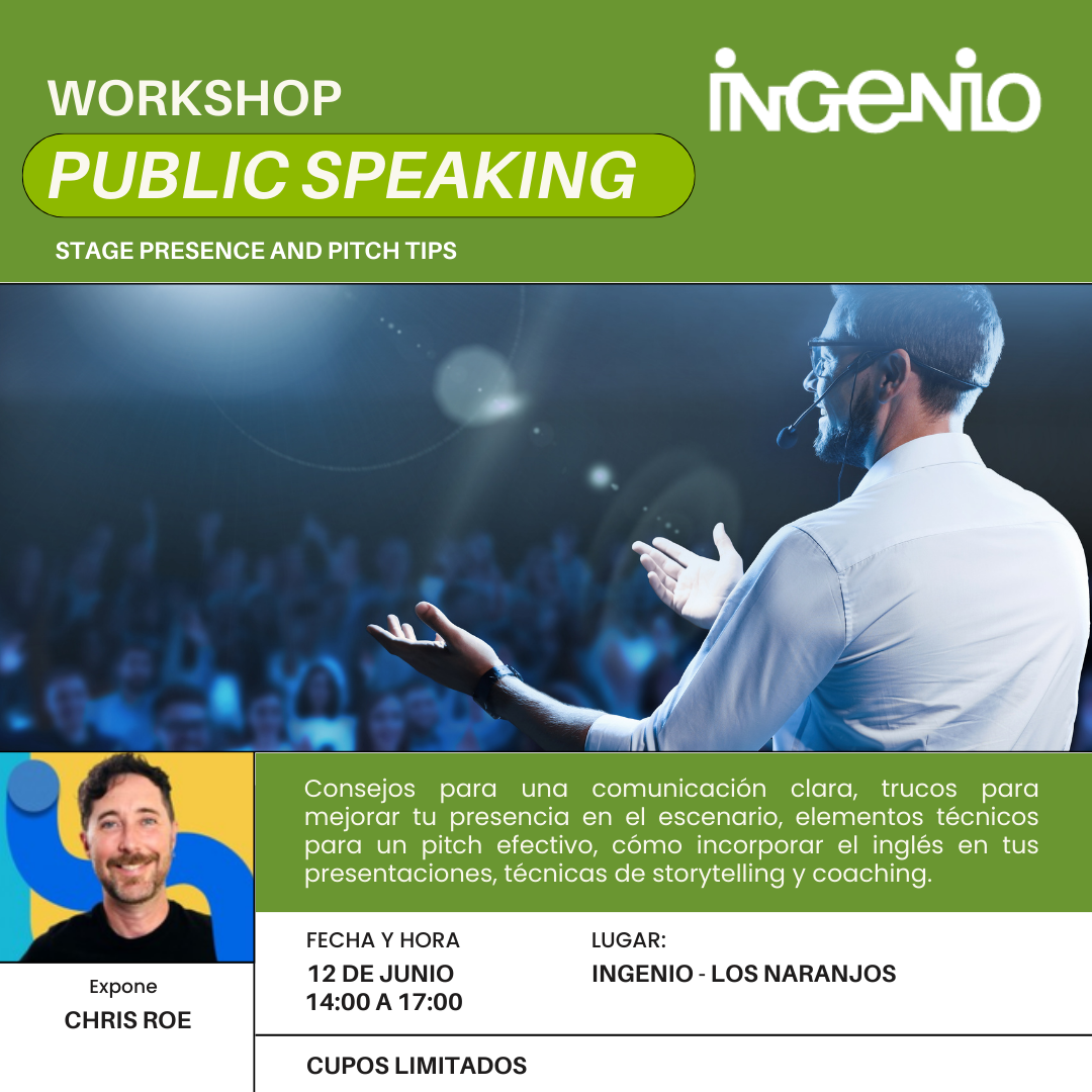 ¡Taller de Pitch en inglés con Chris Roe!